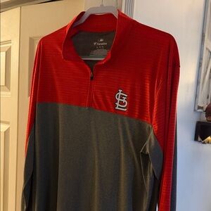 Fanatics Red and Gray Men's Quarter-Zip Pullover